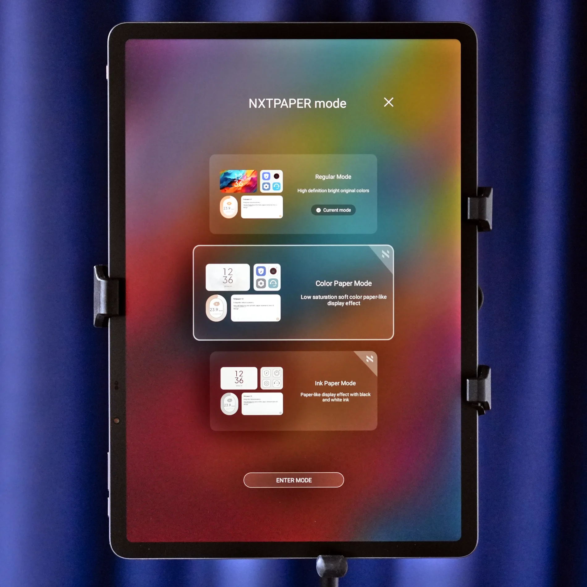 TCL NxtPaper 14 Tablet - Regular mode, Color Paper mode, Ink paper mode (paper-like display)