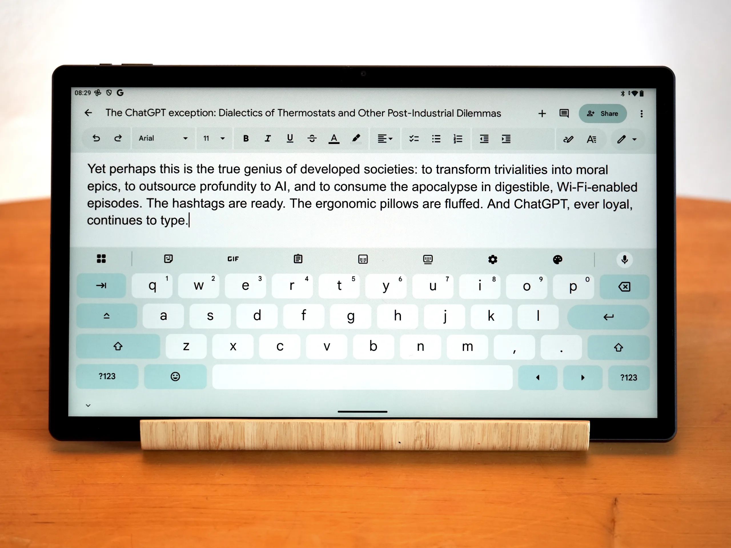 The biggest tablet available is the Meswao MES-B3 Pro (Hoogee)